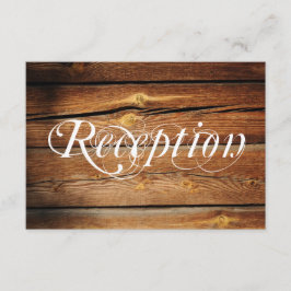 Tarjetas rústicas de recepción de boda de madera d