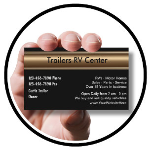 Tarjetas RV Trailer Business