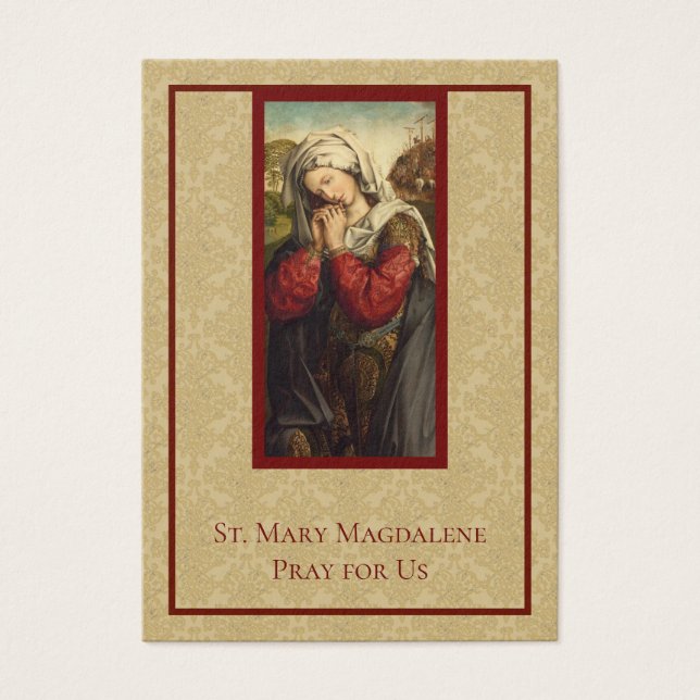 Tarjetas Sagradas Católicas de Sta. María Magdalen (Frente)