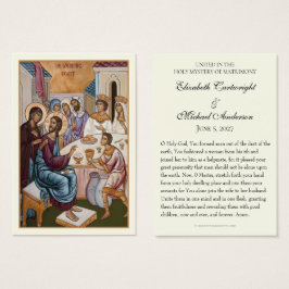 Tarjetas sagradas de boda de rito oriental ortodox