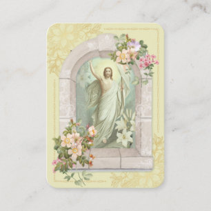 Tarjetas sagradas de Pascua de Resurrección con or