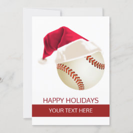 Tarjetas Santa Hat de béisbol Ball para navidades
