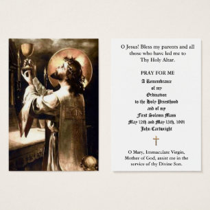 TARJETAS SANTAS CRISTO SUMO SACERDOTE ALTAR ORDENA