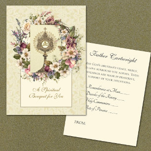 Tarjetas Santas de Bouquet Espiritual Floral Catól