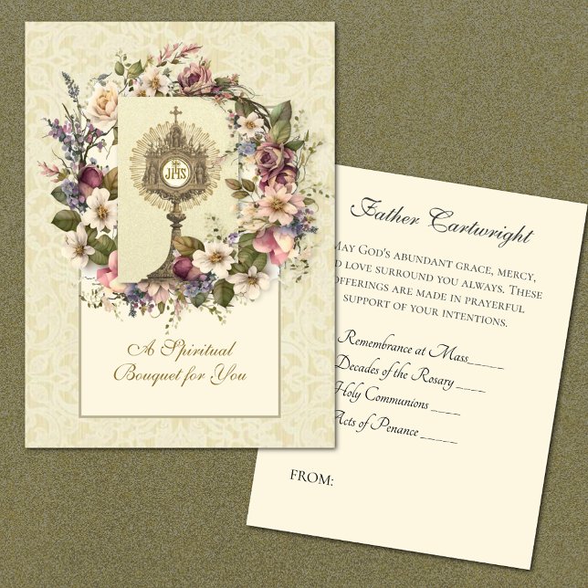 Tarjetas Santas de Bouquet Espiritual Floral Catól (Subido por el creador)