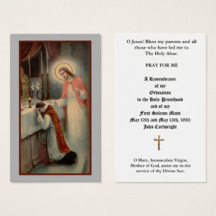 Tarjetas santas de la ordenación tradicional del