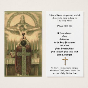 TARJETAS SANTAS DE LA ORDENACIÓN TRADICIONAL DEL