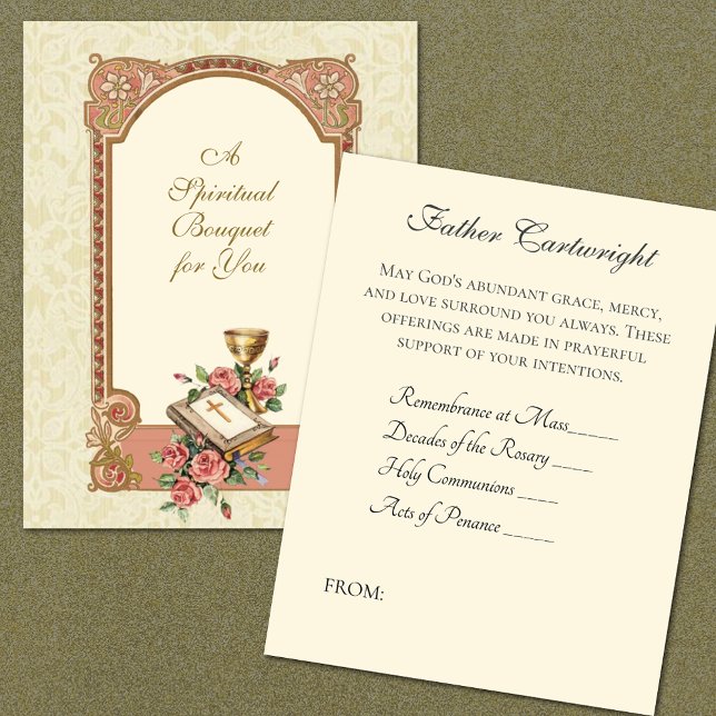 Tarjetas santas de ramo espiritual de sacerdote ca (Subido por el creador)