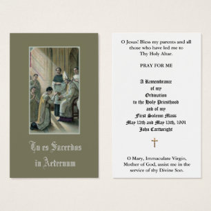 TARJETAS SANTAS DEL ANIVERSARIO DE LA ORDENACIÓN