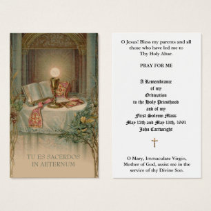 TARJETAS SANTAS DEL ANIVERSARIO DE LA ORDENACIÓN