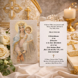 TARJETAS SANTAS DEL ANIVERSARIO DE ORDENACIÓN DE S