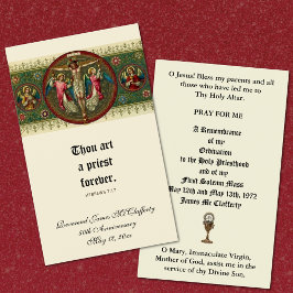 TARJETAS SANTAS DEL ANIVERSARIO DE ORDENACIÓN DE S