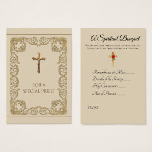 Tarjetas santas del ramo espiritual del sacerdote