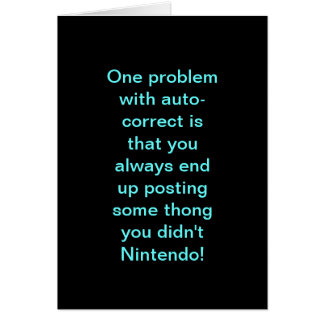 TARJETAS SARCÁSTICAS: AUTO CORRIJA