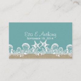 Tarjetas Sea Garland Beach Wedding Place