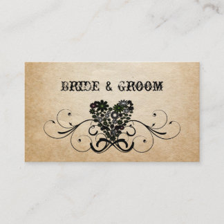 Tarjetas Shabby Rustic Black Heart Place