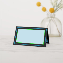 Tarjetas simples azul Neon Place