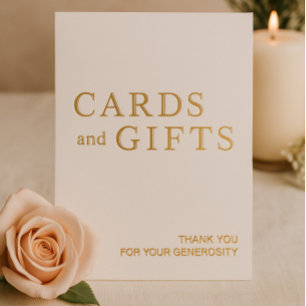 Tarjetas simples blancas y doradas y Rótulo Boda d