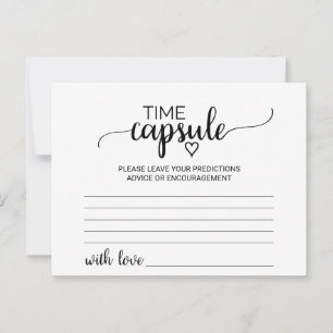 Tarjetas simples de cápsulas de tiempo de caligraf