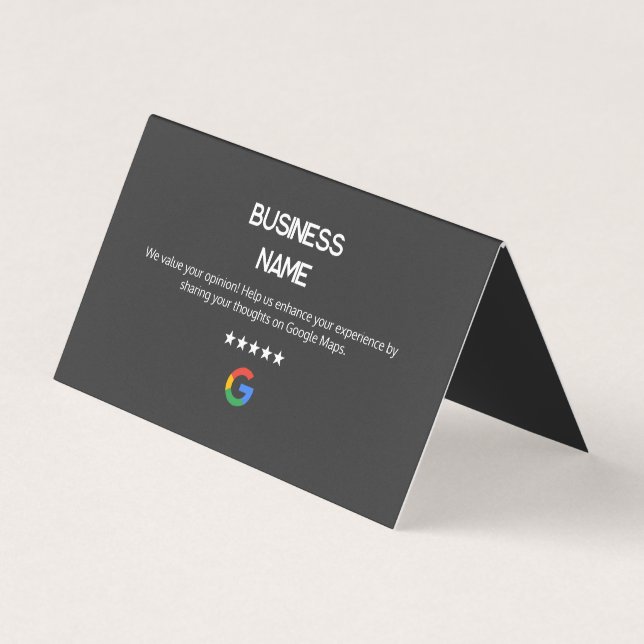 Tarjetas simples de Google Review (Anverso)