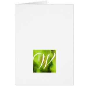 Tarjetas simples de notas de monograma de script -
