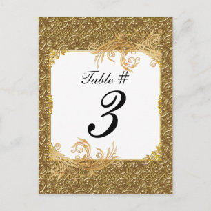 Tarjetas simples de números de tabla de Boda de el