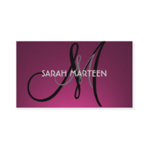 Tarjetas simples de personalizado en monograma de