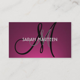 Tarjetas simples de personalizado en monograma de