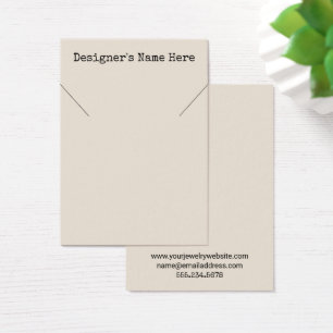 Tarjetas simples de visualización minimo de collar