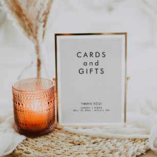 Tarjetas simples en blanco y negro Regalos Boda Ró