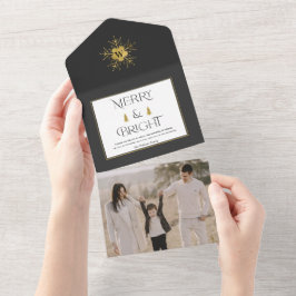 Tarjetas simples y modernas para Navidades merry y