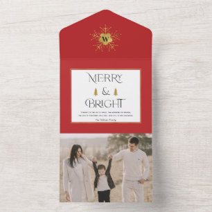 Tarjetas simples y modernas para Navidades merry y