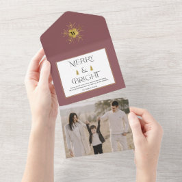 Tarjetas simples y modernas para Navidades merry y