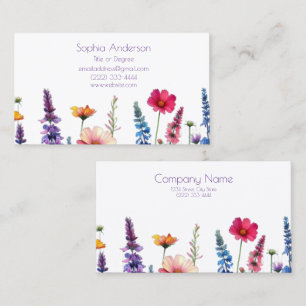 Tarjetas Sinfónicas-Comerciales de Flores Silvestr