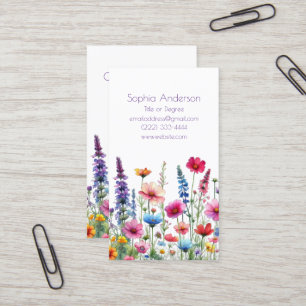 Tarjetas Sinfónicas-Comerciales de Flores Silvestr
