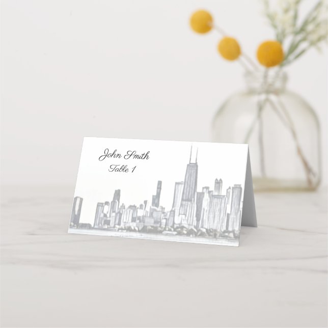 Tarjetas Skyline Place de Chicago (Anverso)