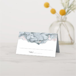 Tarjetas Slate Blue & Rubor Pink Marble Place