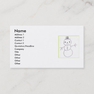 Tarjetas Snowman Business
