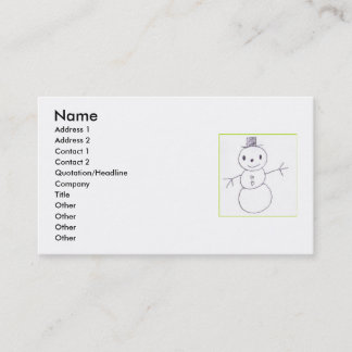 Tarjetas Snowman Business