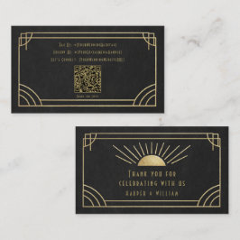 Tarjetas sociales y de agradecimiento Art Deco