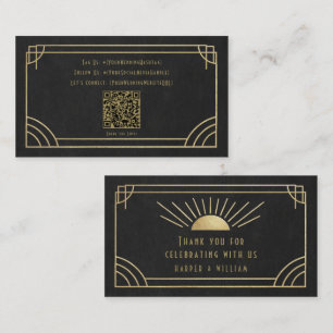 Tarjetas sociales y de agradecimiento Art Deco