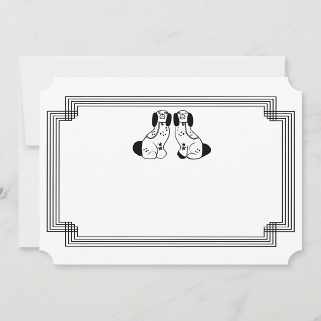 Tarjetas Staffordshire Dog Note y Stationis (Anverso)