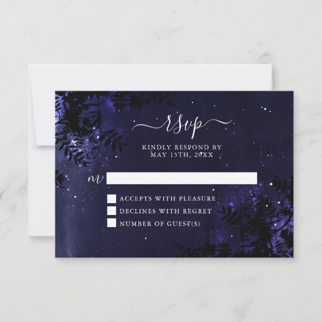 Tarjetas Starry Night Celestial Sky RSVP (Anverso)