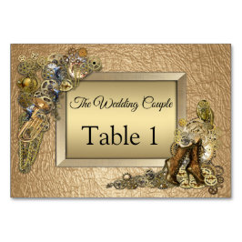 Tarjetas Steampunk Gold LeatherTable