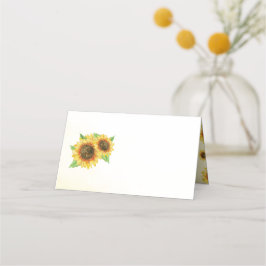Tarjetas Sunflowers Watercolor Blank Place