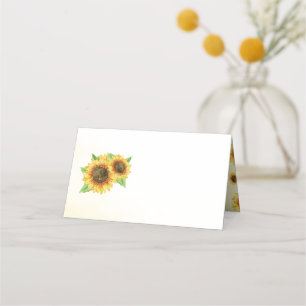 Tarjetas Sunflowers Watercolor Blank Place