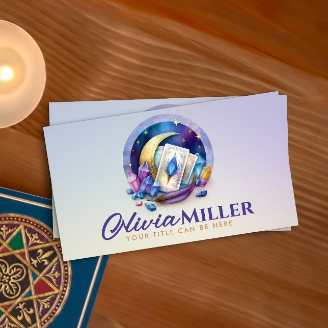 Tarjetas Tarot / Oracle con luna y cristales (Subido por el creador)