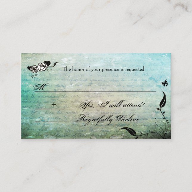 Tarjetas Tattoo Sugar Skull Muerte RSVP (Anverso)
