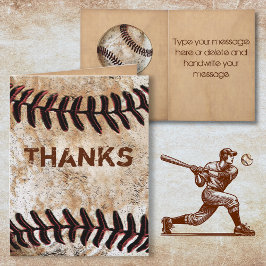 Tarjetas Temáticas de Agradecimiento de Béisbol Vi