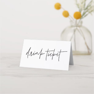 Tarjetas Token Tent de evento de la barra de Boda 